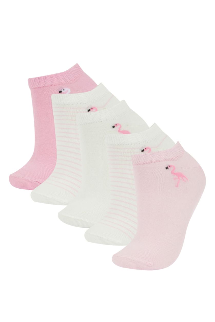 GIRLS & TEENS Pink Girl 5 Piece Short Socks