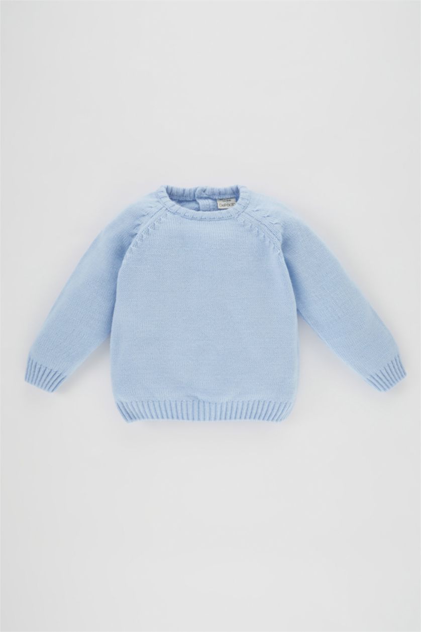 BABY BOY Blue Baby Boy Regular Fit Crew Neck Pullover
