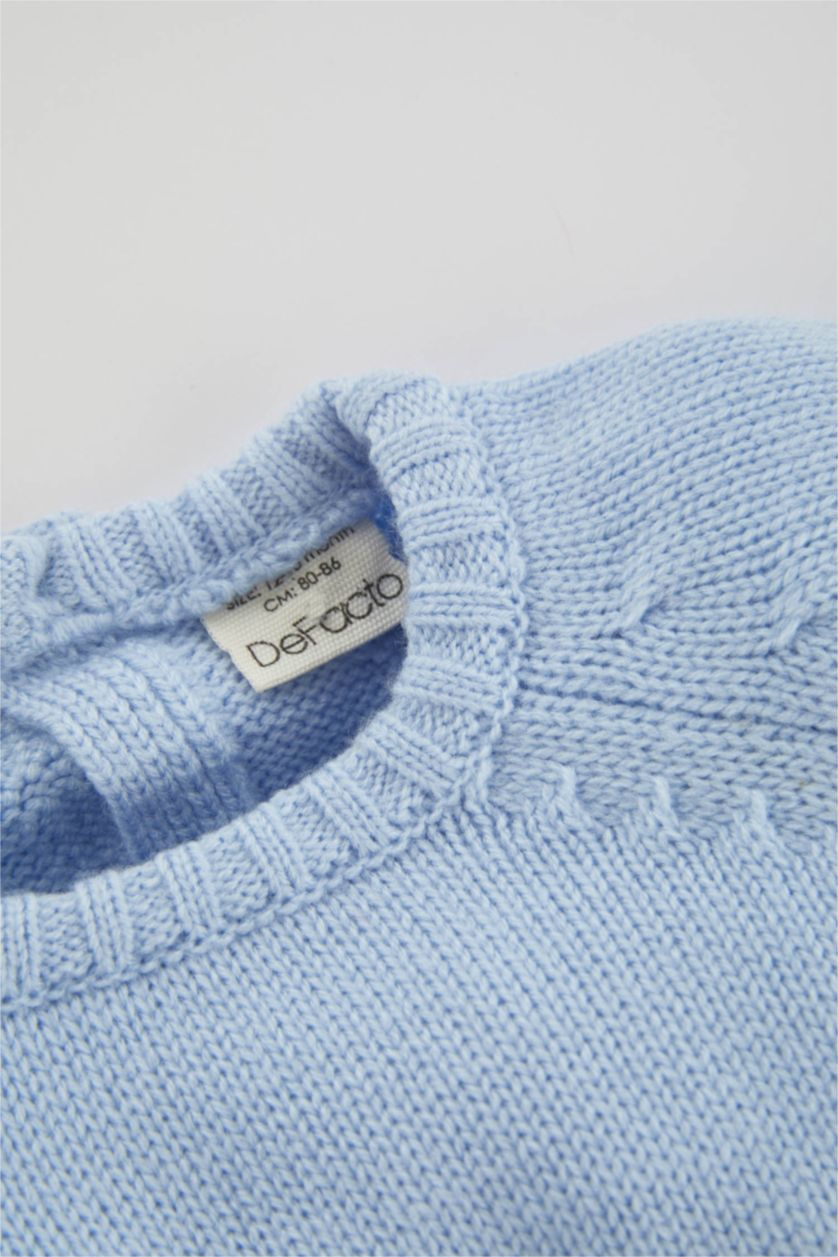BABY BOY Blue Baby Boy Regular Fit Crew Neck Pullover