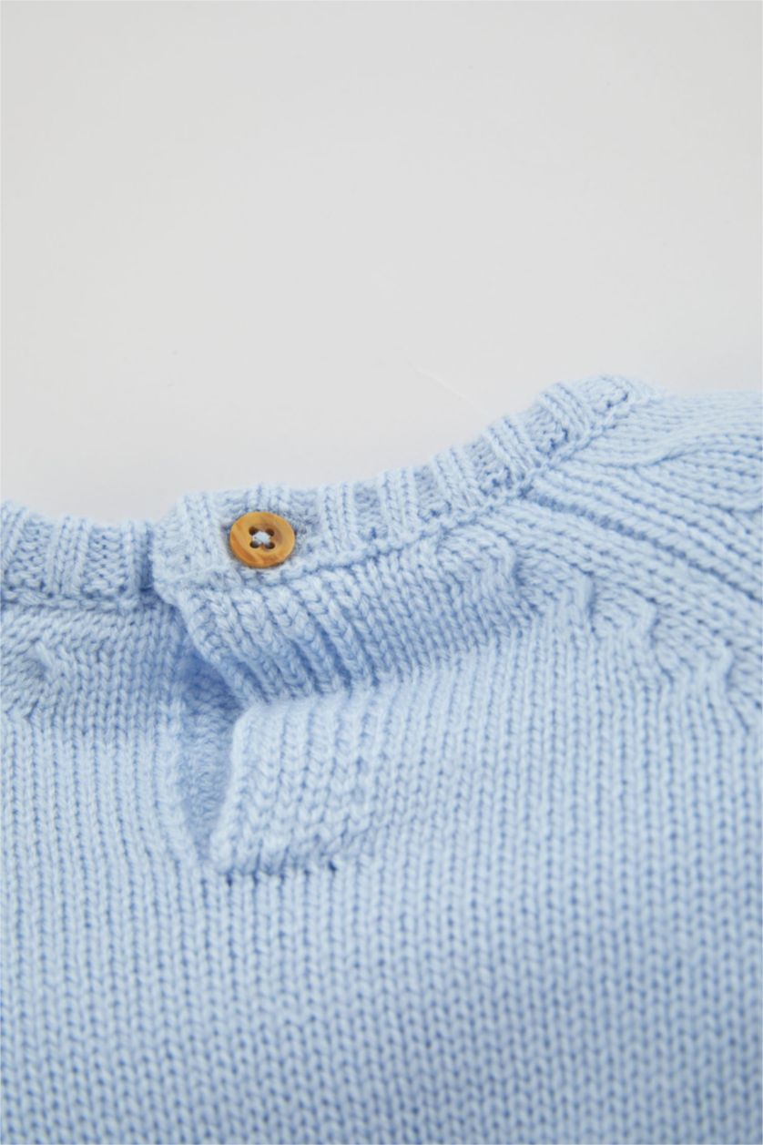 BABY BOY Blue Baby Boy Regular Fit Crew Neck Pullover