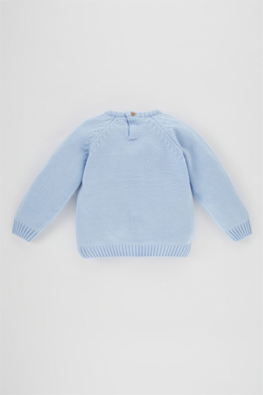 BABY BOY Blue Baby Boy Regular Fit Crew Neck Pullover