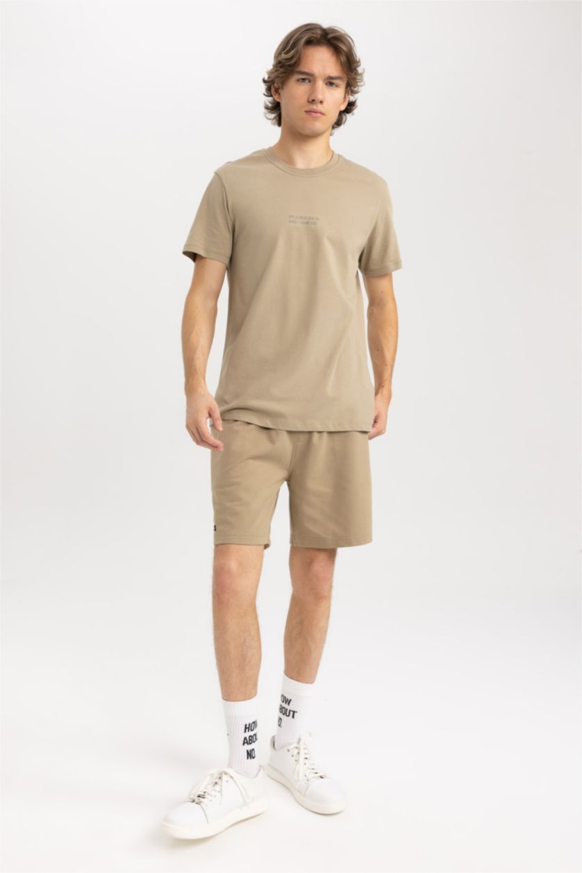 MAN Dark Beige Slim Fit Thin Fabric Super Skinny Short