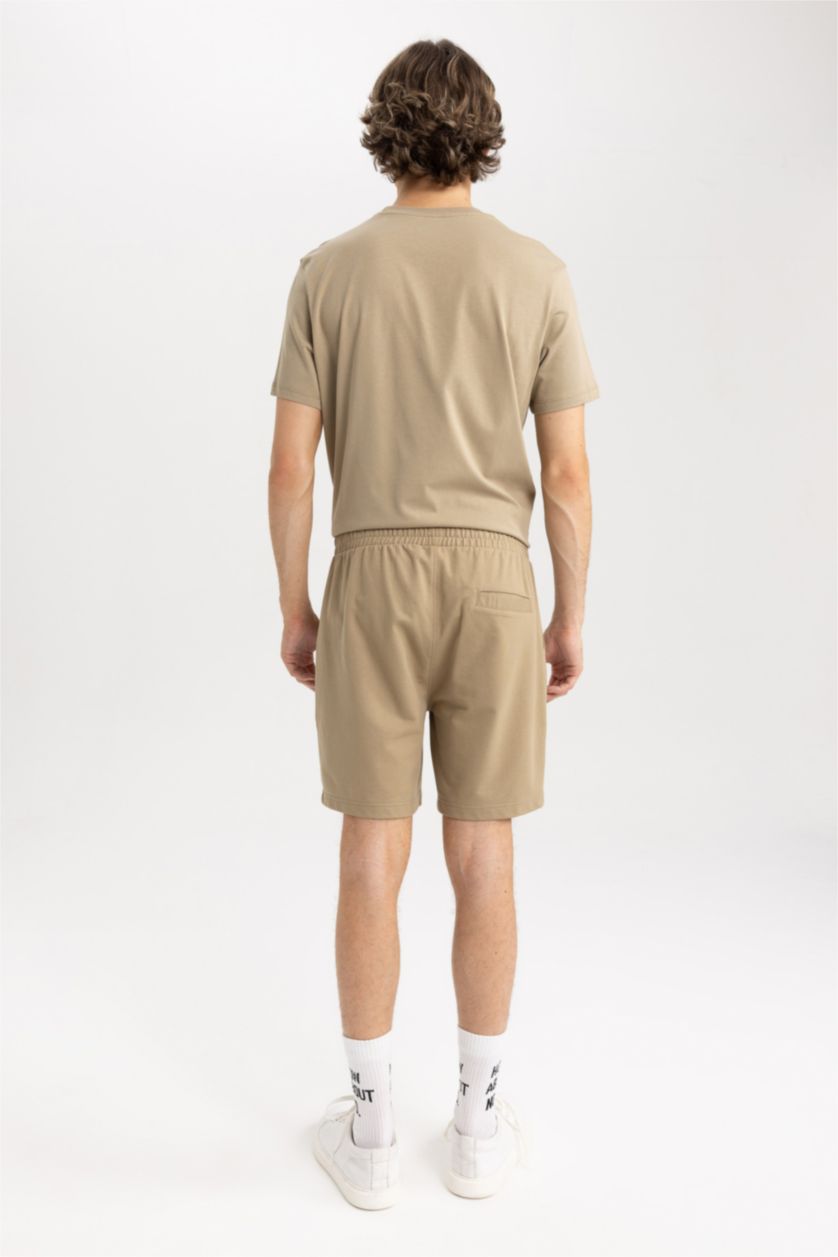 MAN Dark Beige Slim Fit Thin Fabric Super Skinny Short