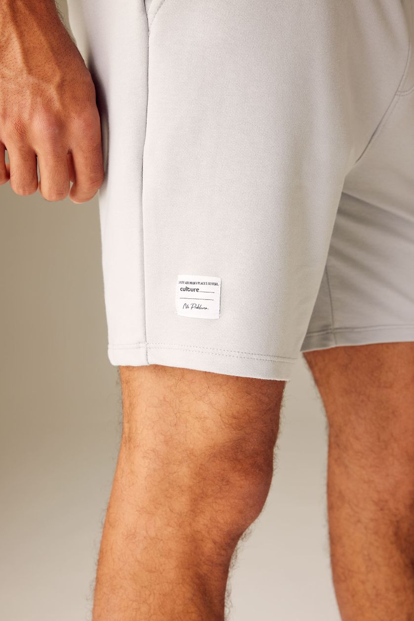 MAN Light Grey Slim Fit Thin Sweatshirt Fabric Super Skinny Hem Shorts