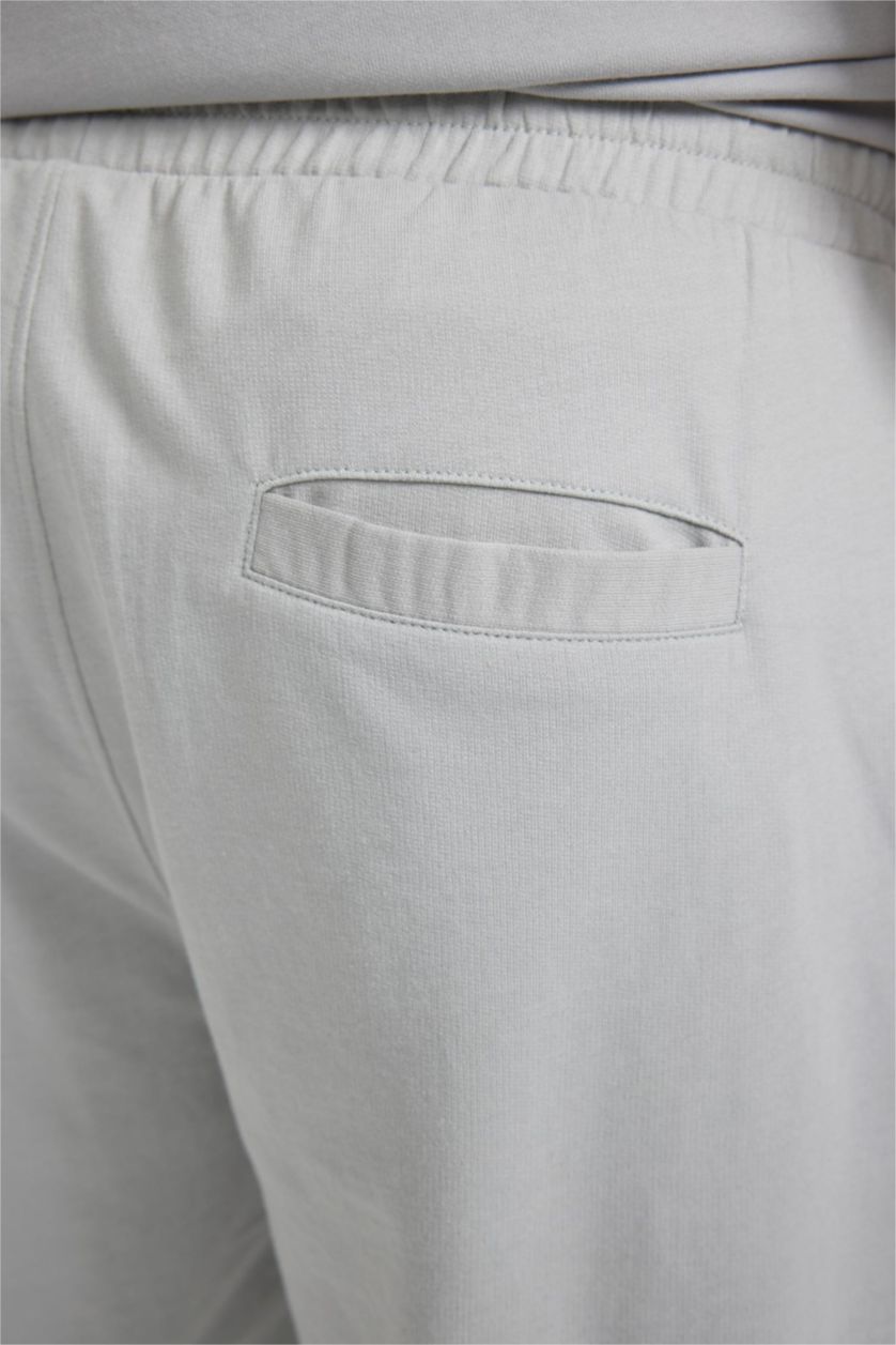 MAN Light Grey Slim Fit Thin Sweatshirt Fabric Super Skinny Hem Shorts