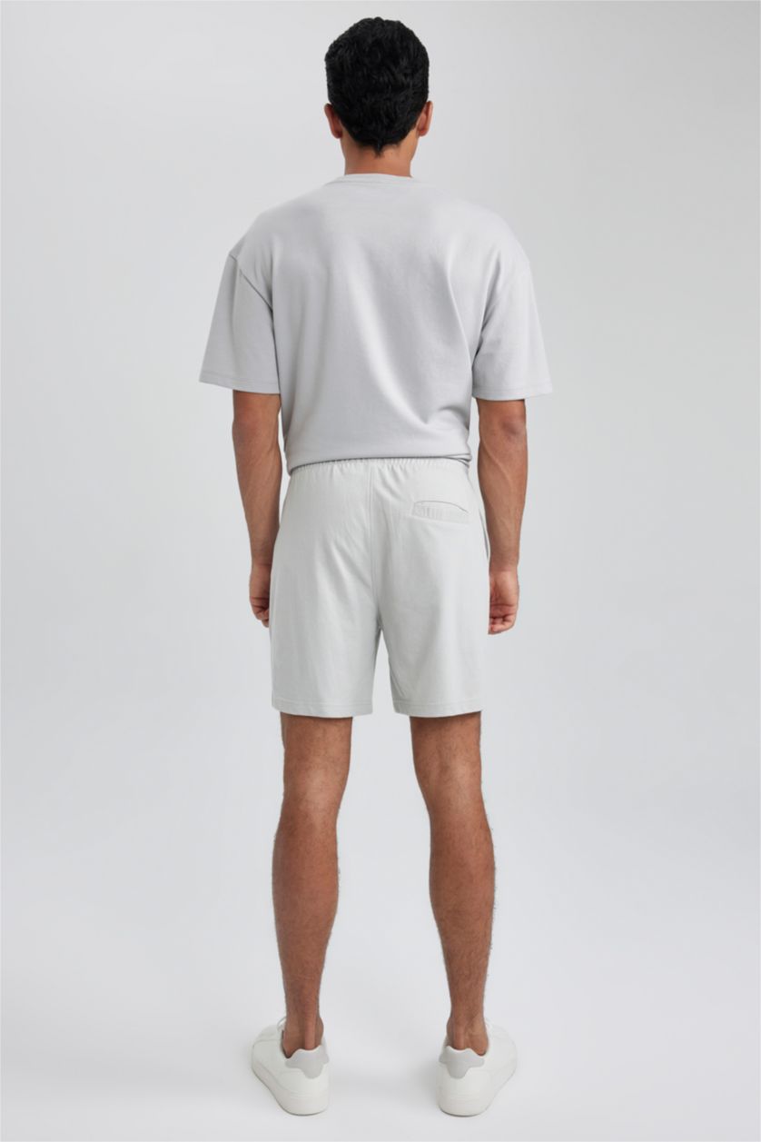 MAN Light Grey Slim Fit Thin Sweatshirt Fabric Super Skinny Hem Shorts