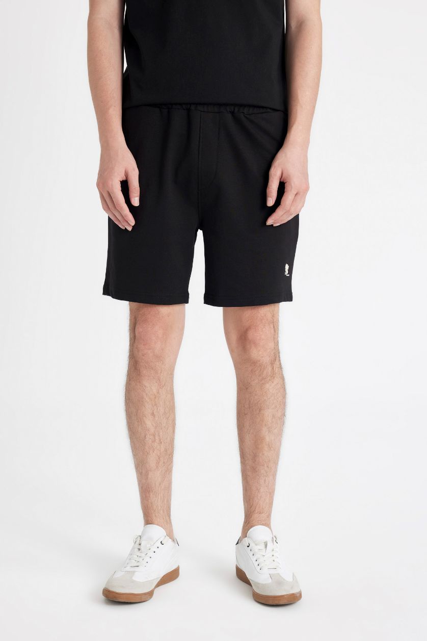 MAN Black Slim Fit Super Skinny Hem Shorts