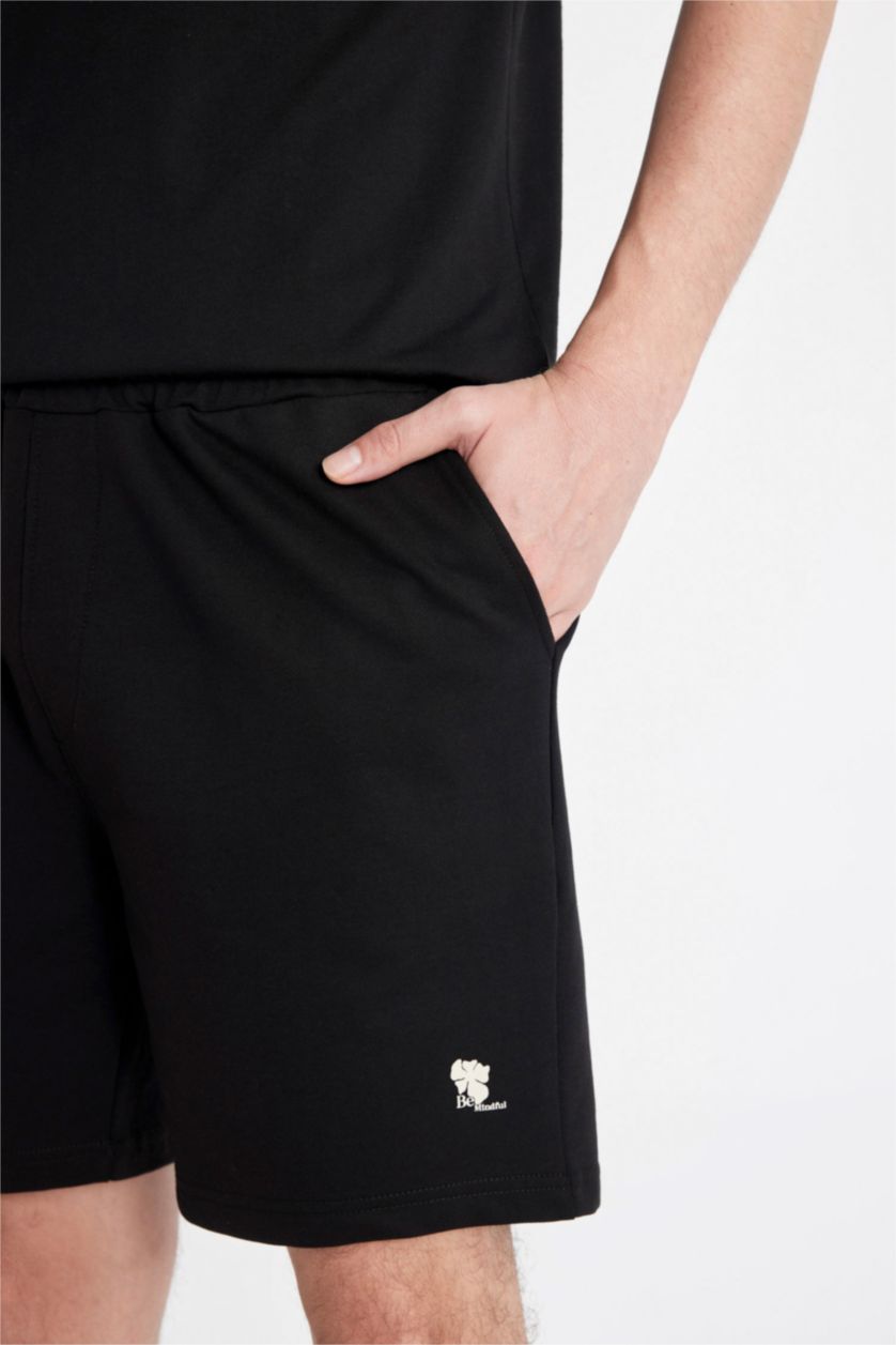 MAN Black Slim Fit Super Skinny Hem Shorts