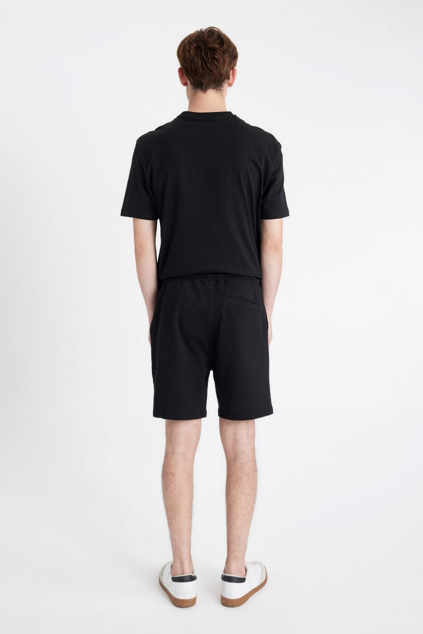 MAN Black Slim Fit Super Skinny Hem Shorts