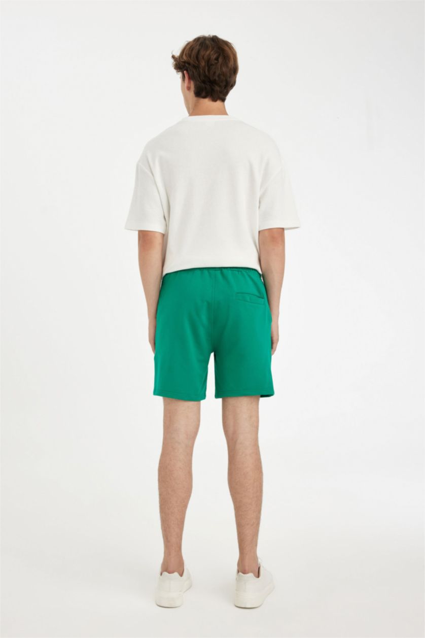 Erkek Yeşil Slım Fıt Dar Paça Şort
