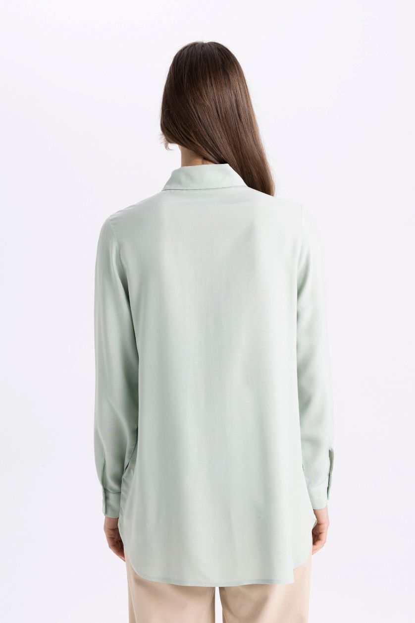 WOMAN Mint Regular Fit Long Sleeve Shirt Tunic