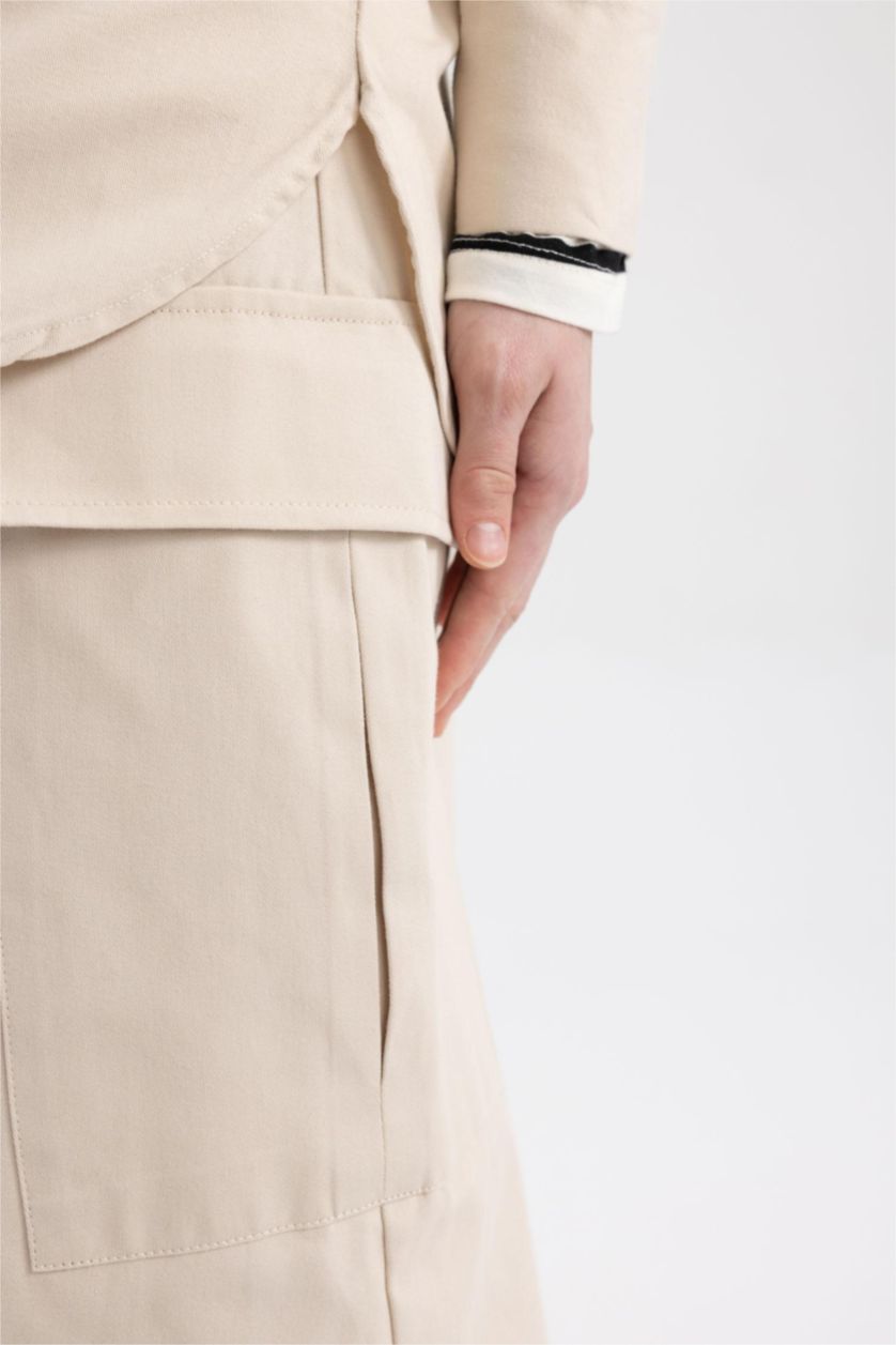 FEMME Beige Jupe La Gabardıne