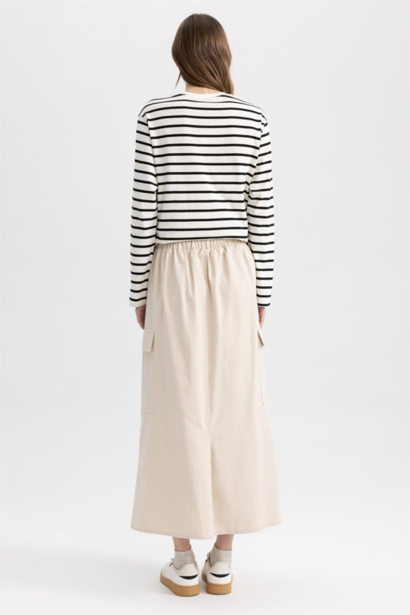 FEMME Beige Jupe La Gabardıne