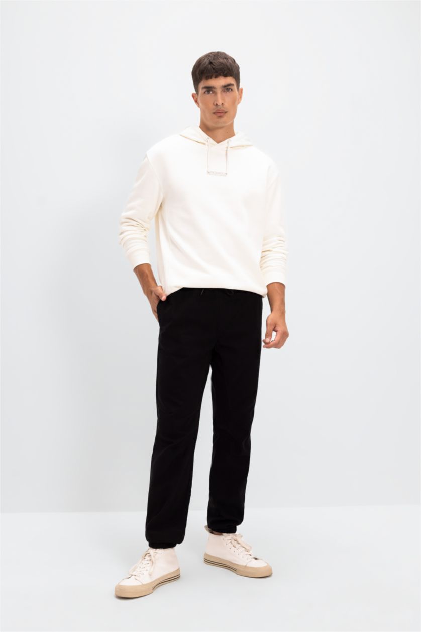 MAN Black Regular Fit Trousers