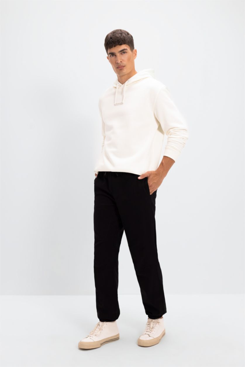 MAN Black Regular Fit Trousers