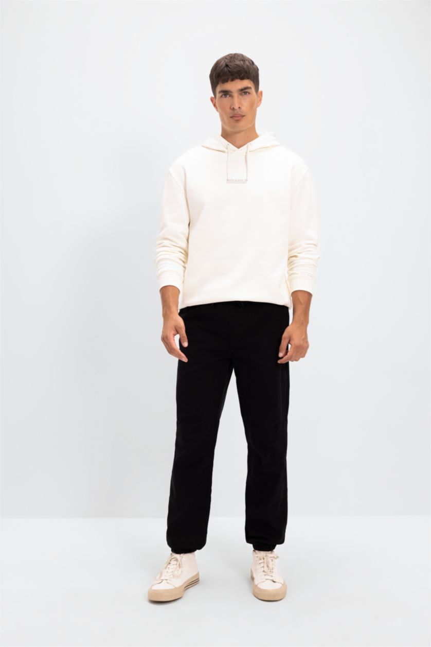 MAN Black Regular Fit Trousers
