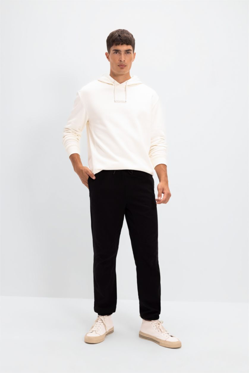 MAN Black Regular Fit Trousers