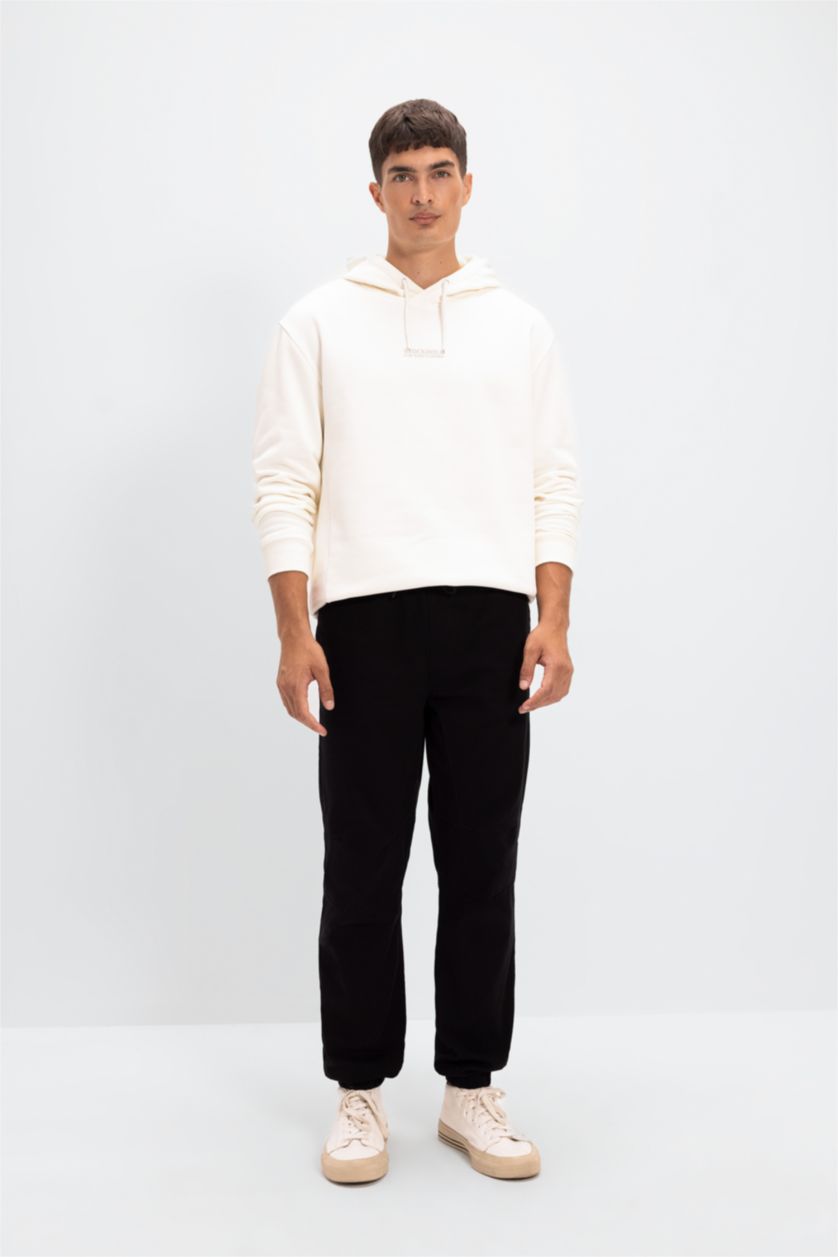 MAN Black Regular Fit Trousers