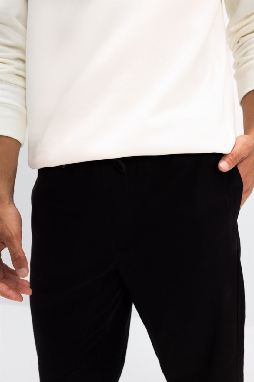 MAN Black Regular Fit Trousers