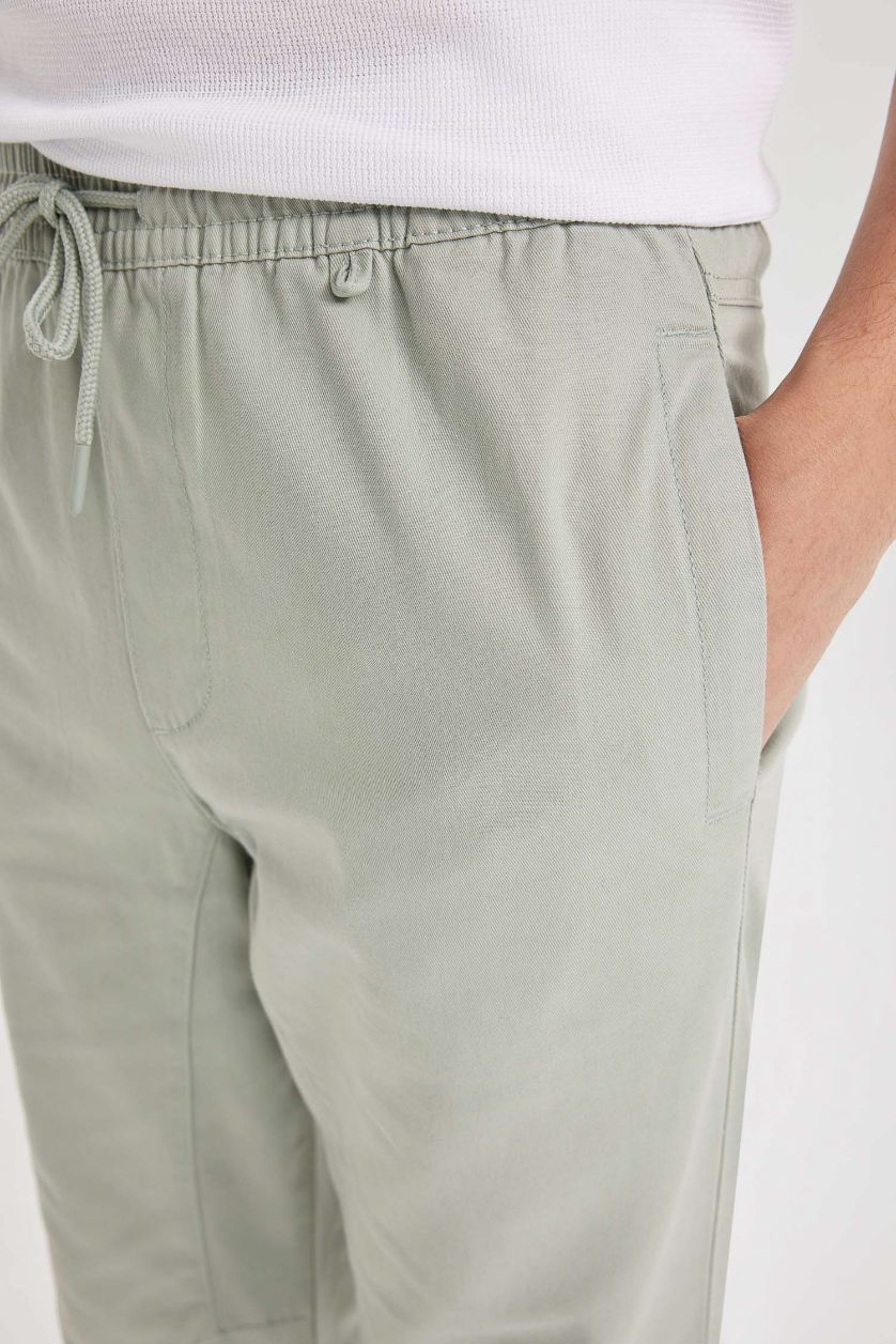 Ерлер Жалбыз қалыпты пішім габардин иілімді жолақ Шалбар