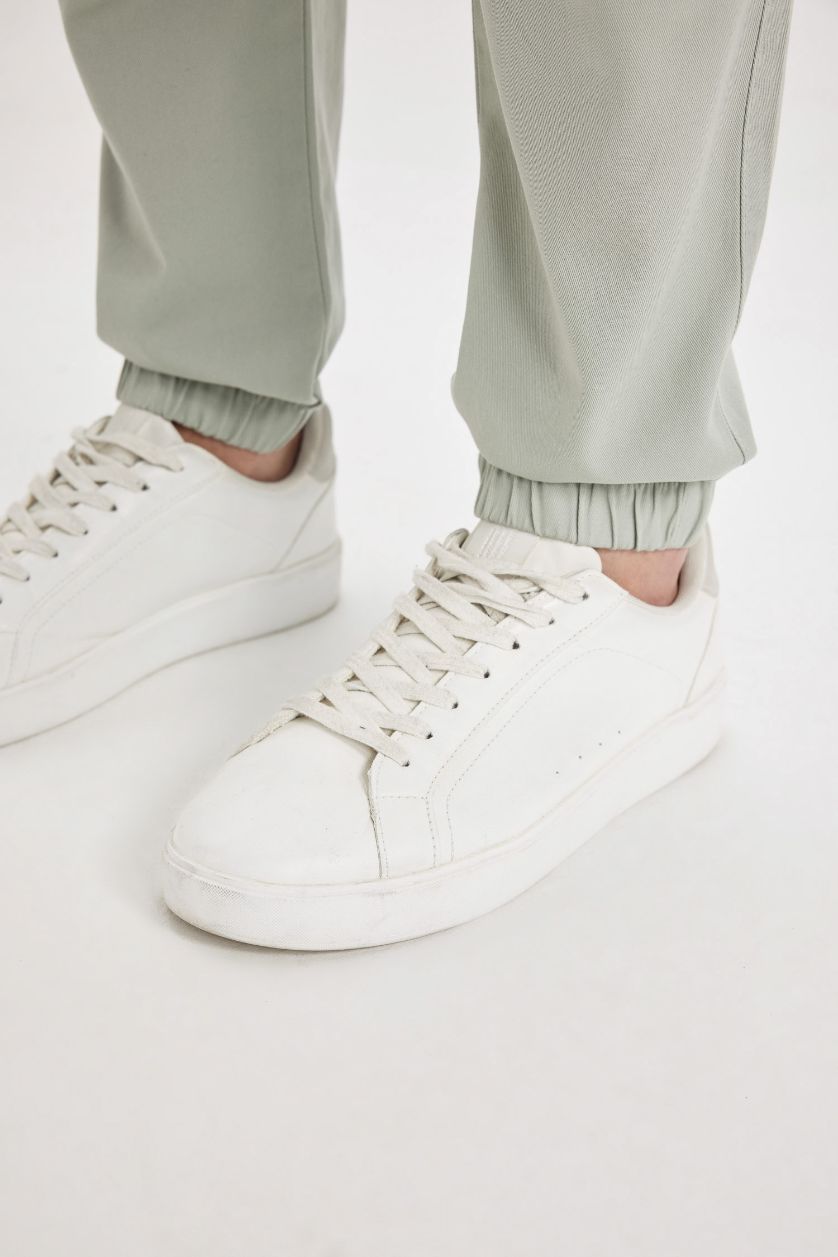 Ерлер Жалбыз қалыпты пішім габардин иілімді жолақ Шалбар