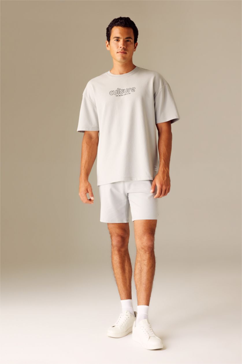 MAN Light Grey Comfort Fit Crew Neck Short Sleeve T-Shirt