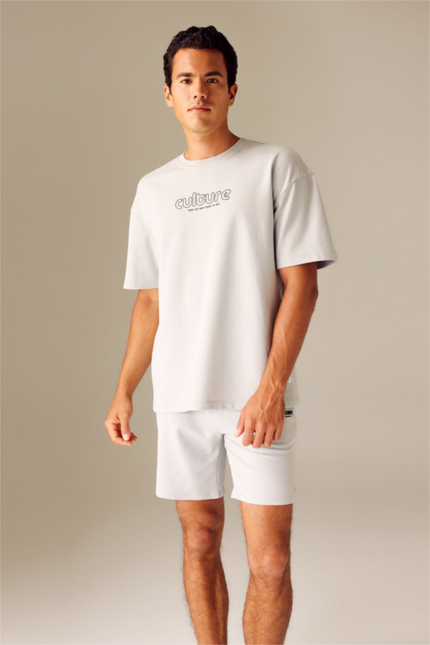 MAN Light Grey Comfort Fit Crew Neck Short Sleeve T-Shirt