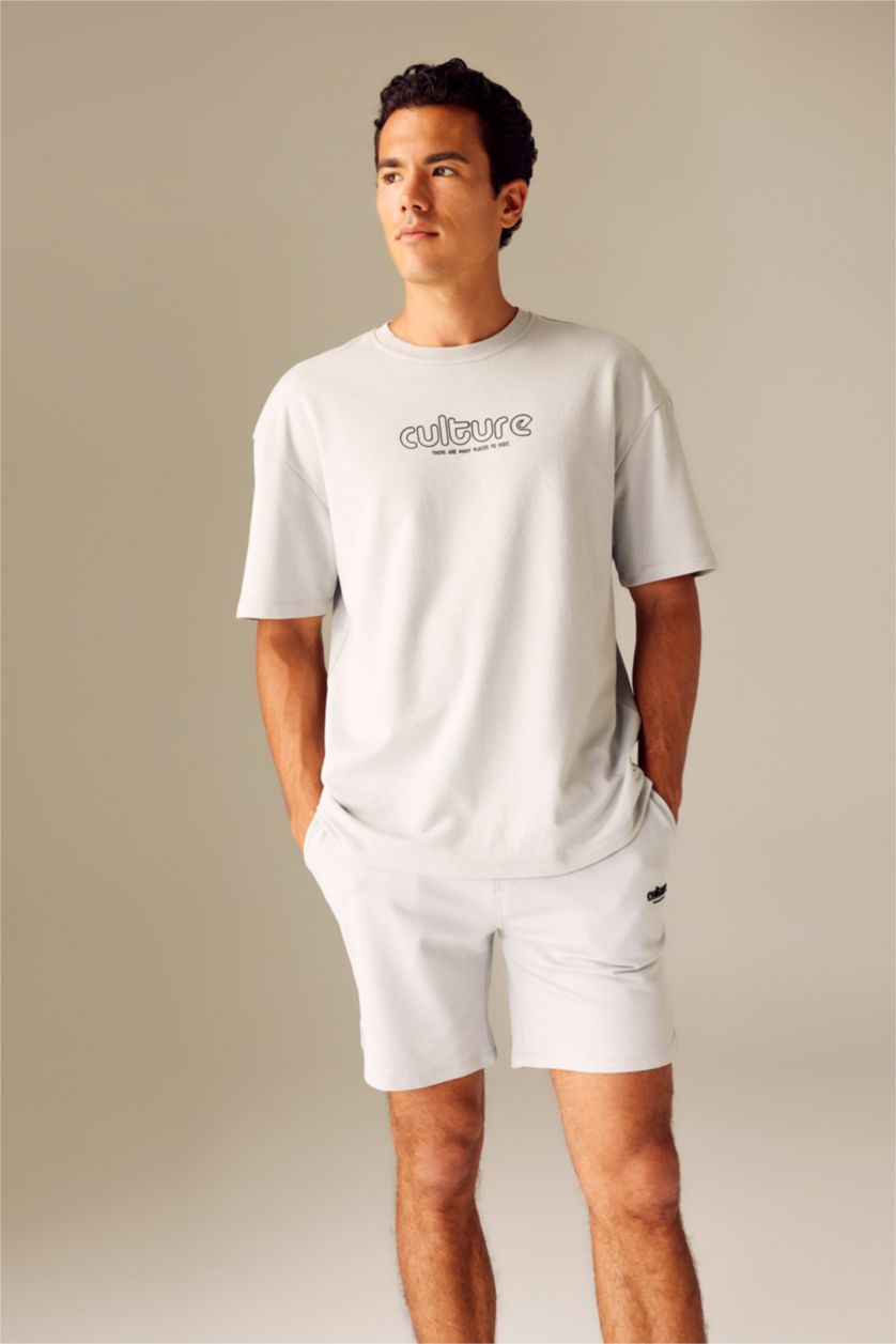 MAN Light Grey Comfort Fit Crew Neck Short Sleeve T-Shirt