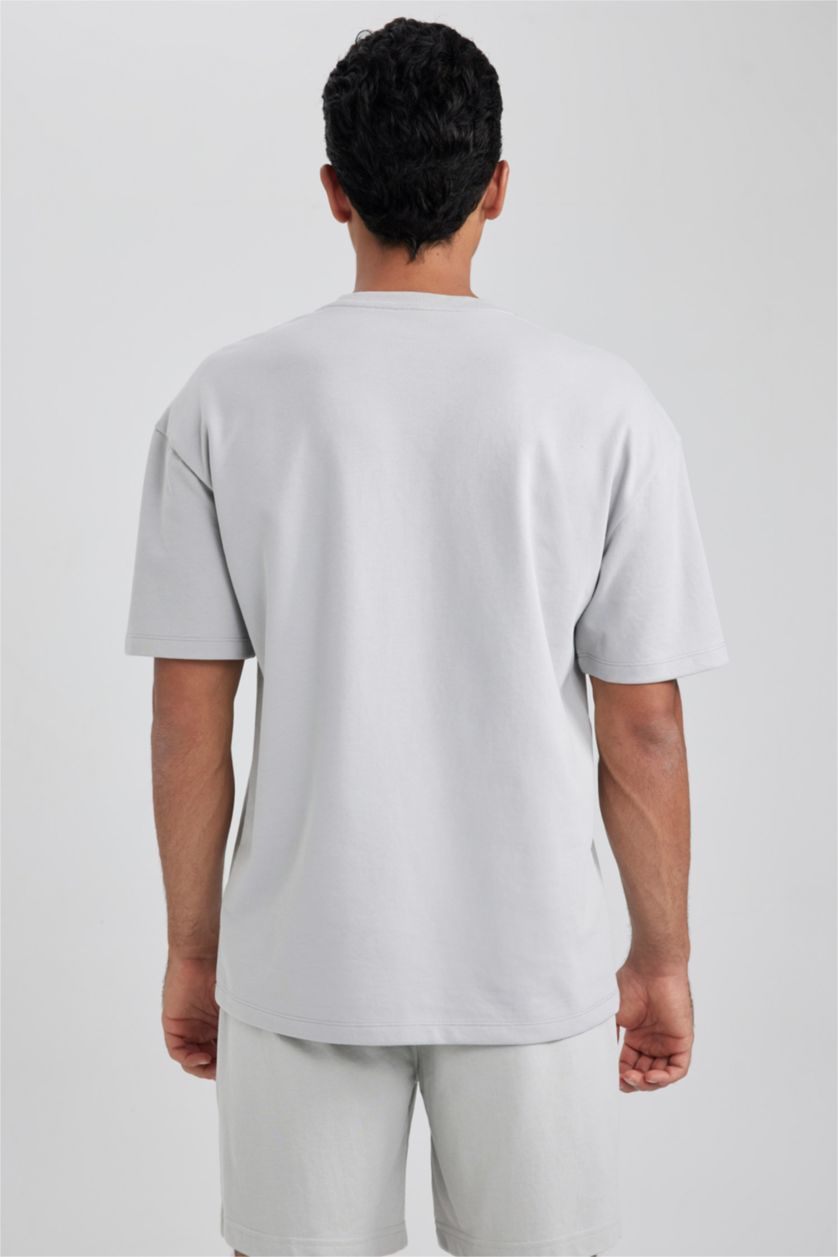 MAN Light Grey Comfort Fit Crew Neck Short Sleeve T-Shirt