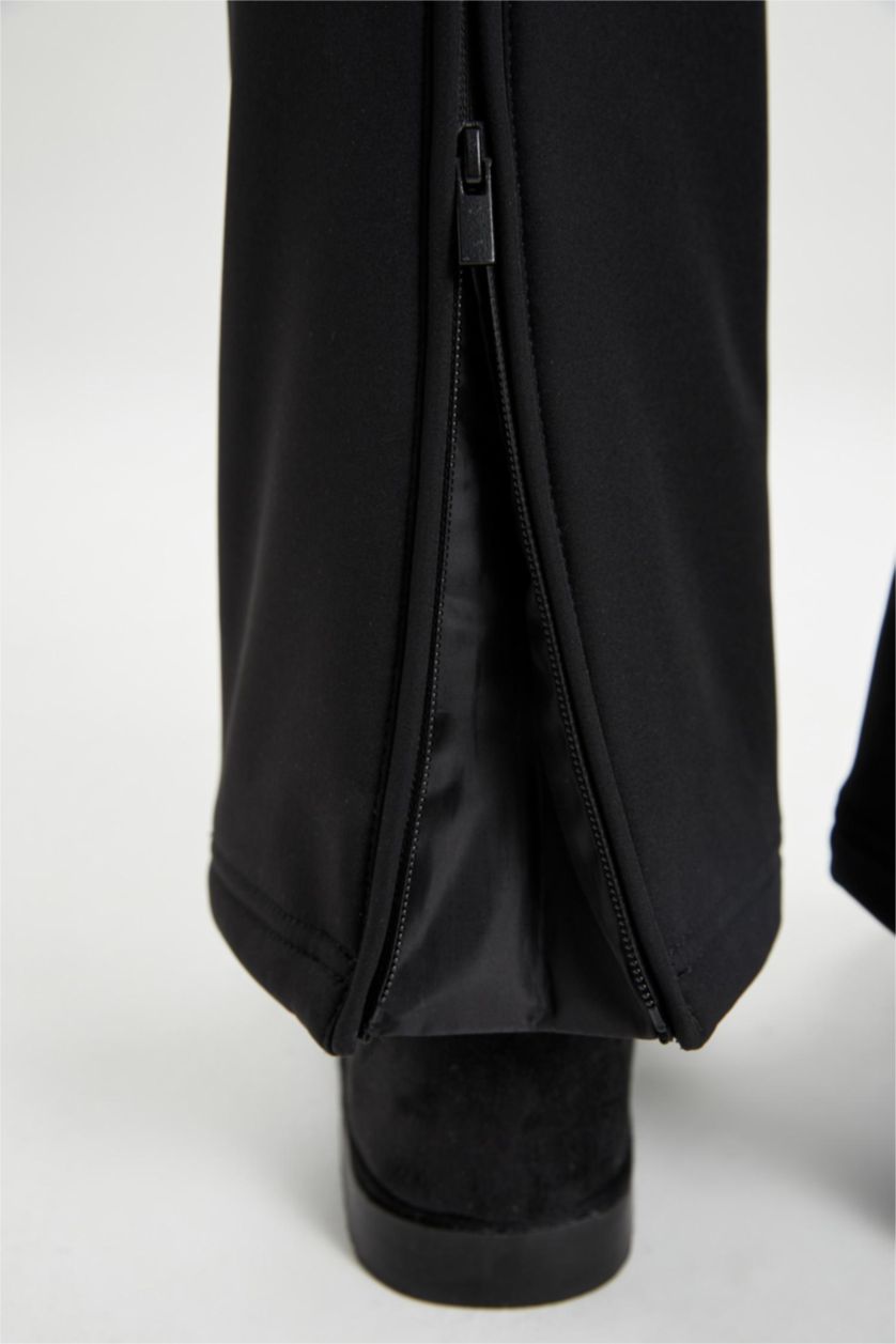 Женщины Черный Брюки стандартного кроя, DeFactoFit