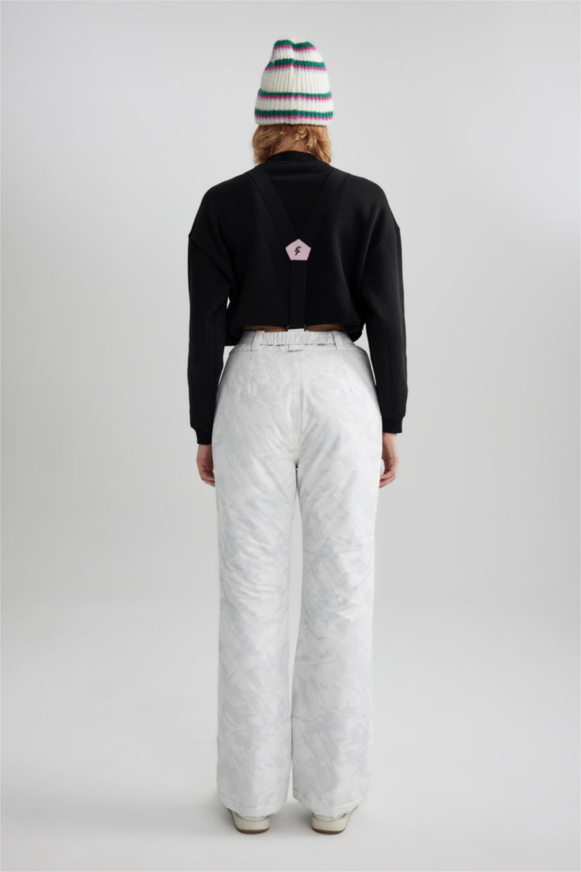 حريمي رمادي فاتح بنطلون تزلج بيزك وتر بروف قصة عادية