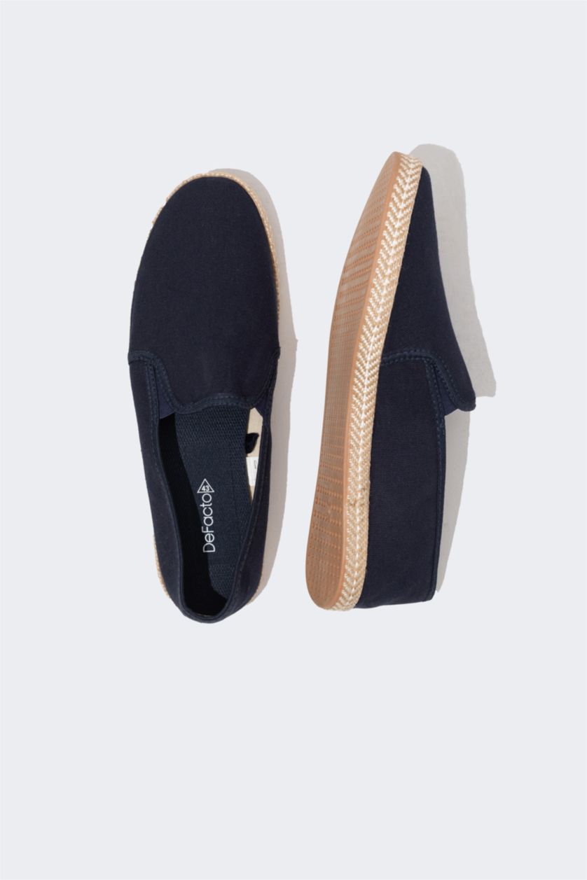 رجالي كحلي حذاء اسبادريل رجالي بكعب مسطح