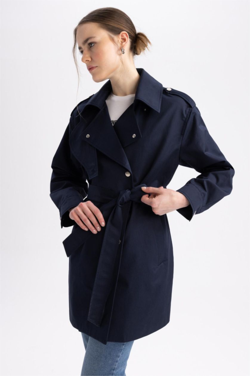 Navy WOMAN Trenchcoat 2788941 | DeFacto