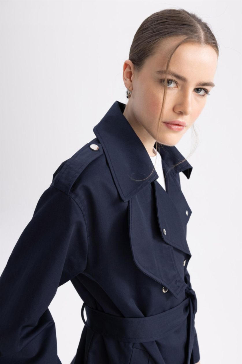 Navy WOMAN Trenchcoat 2788941 | DeFacto