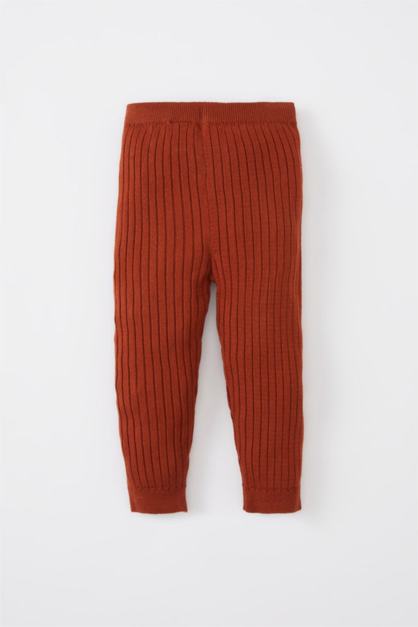 Kız Bebek Koyu Turuncu Kız Bebek Triko Tayt