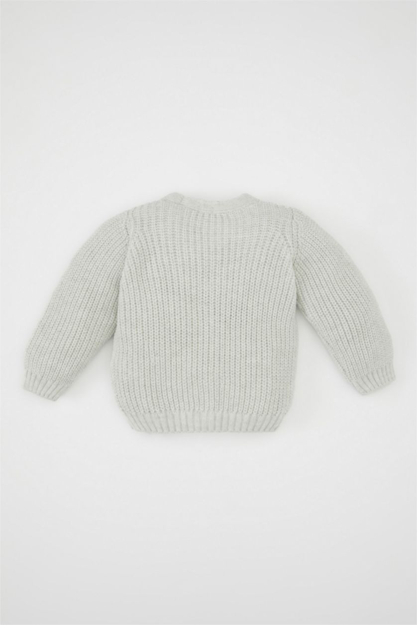 BÉBÉ FILLE Gris Clair Cardigan en tricot à boutons pour bébé Fille