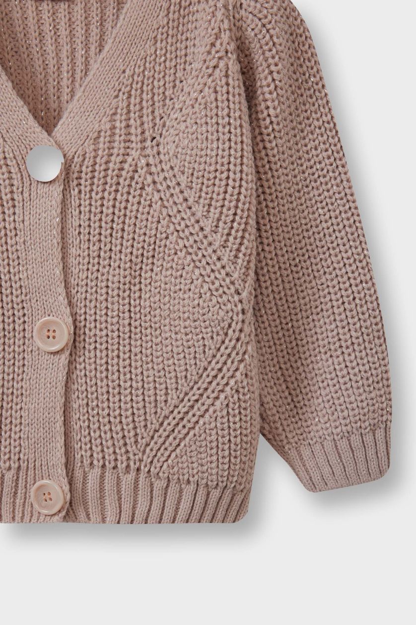 طفلة صغيرة وردي جاكيت صوف بيبي بناتي قصة عادية بياخة V