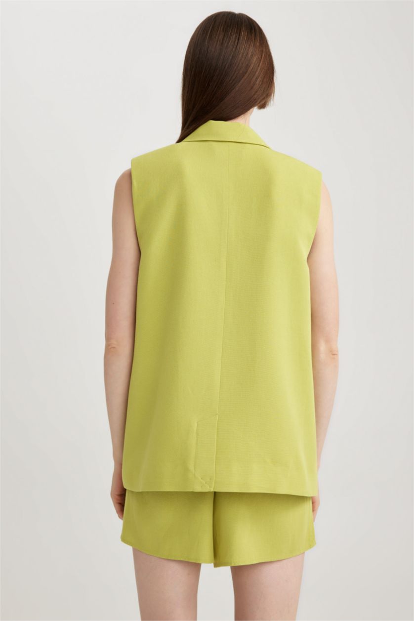 نساء أخضر جيلي كتان قصة عادية