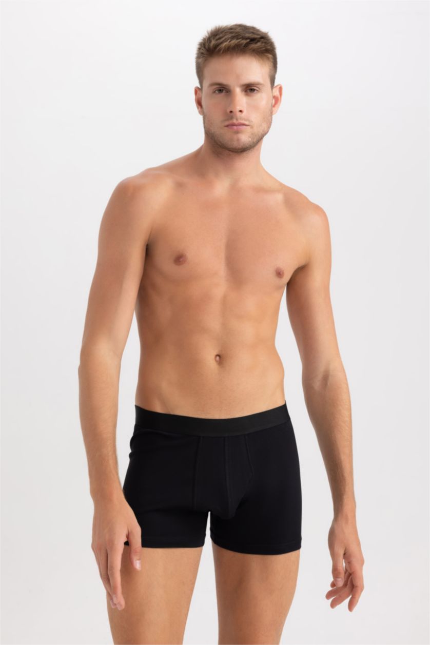 Erkek Siyah Geniş Kalıp 2'li Boxer
