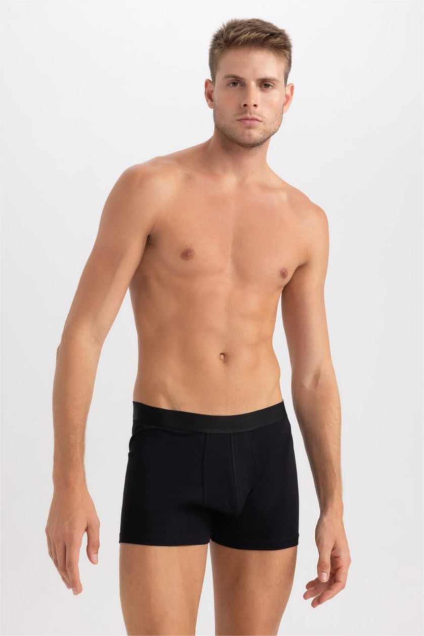 Erkek Siyah Geniş Kalıp 2'li Boxer