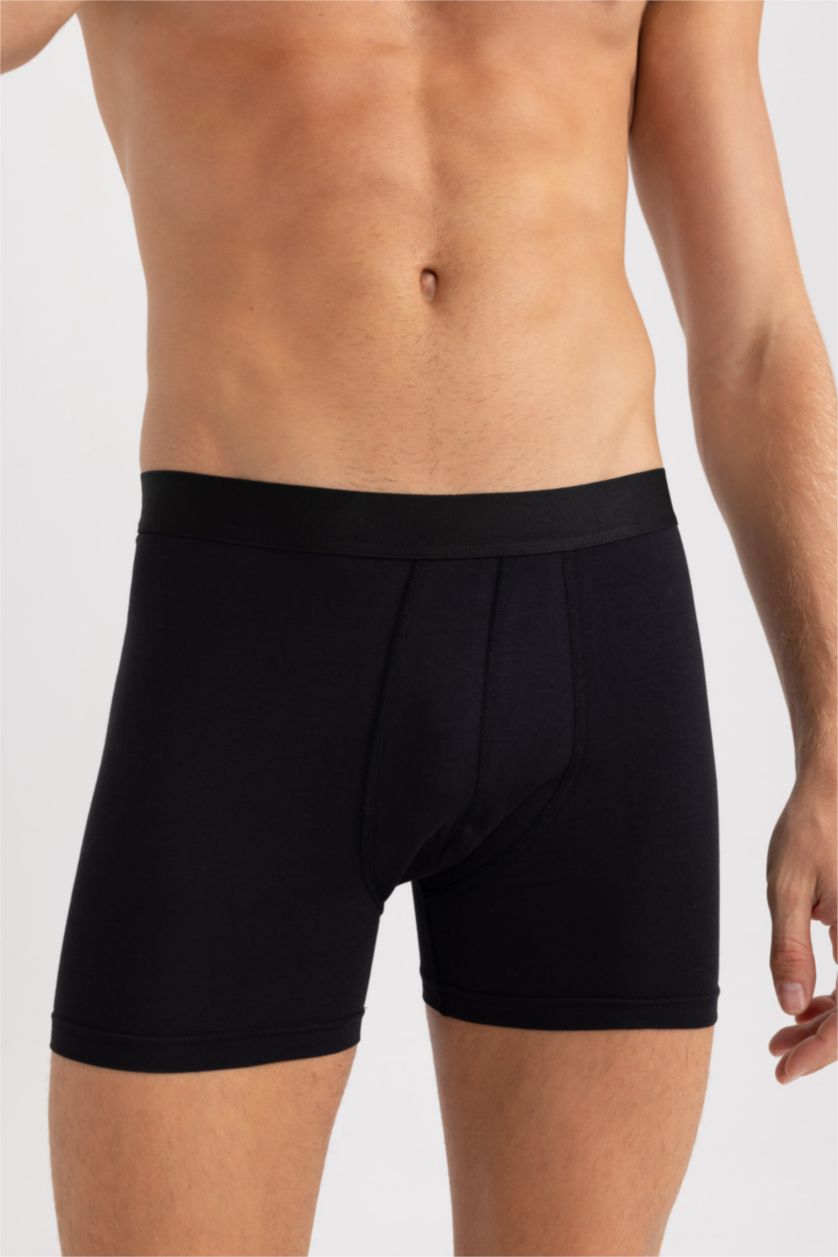Erkek Siyah Uzun Kalıp 2'li Boxer