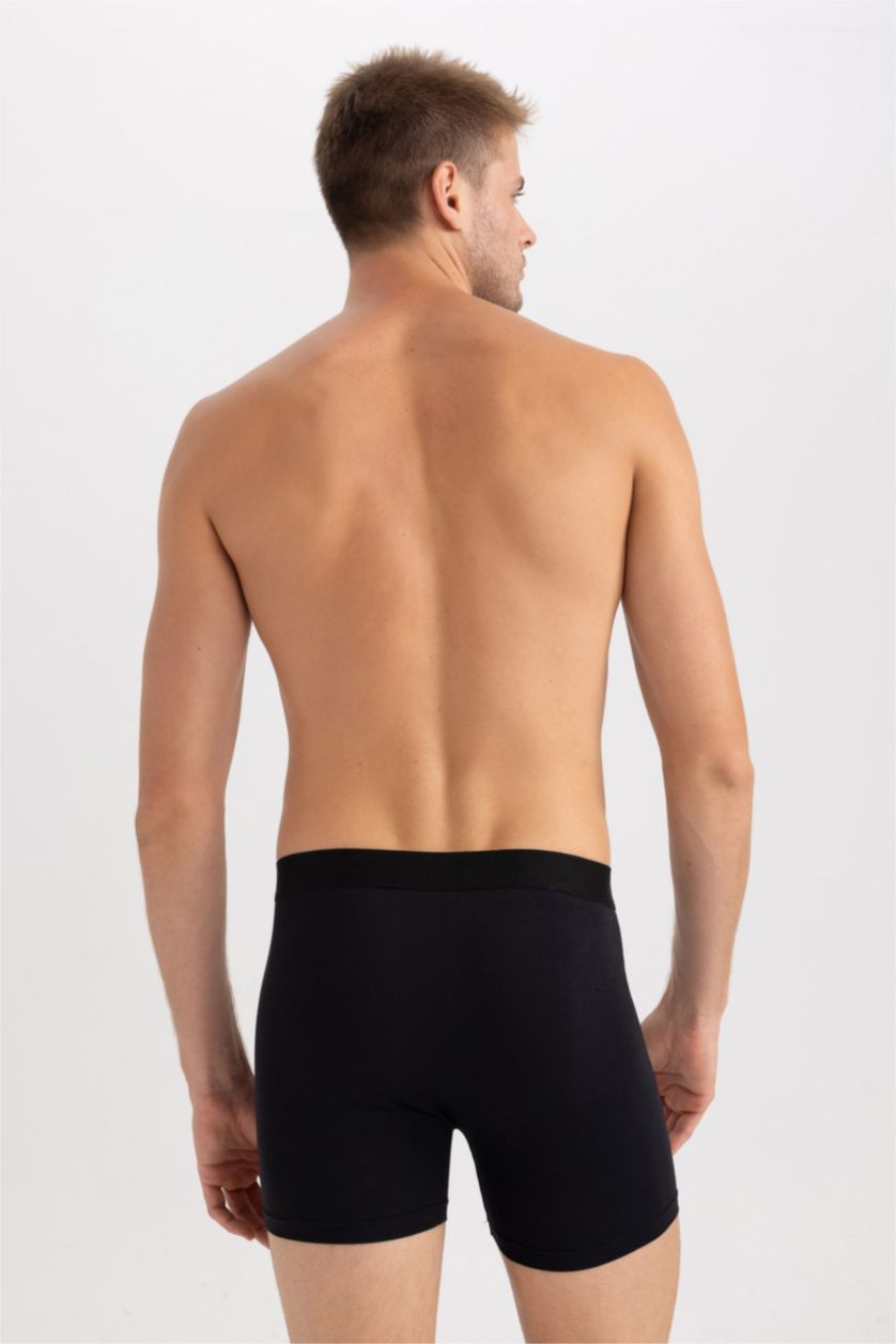 Erkek Siyah Uzun Kalıp 2'li Boxer