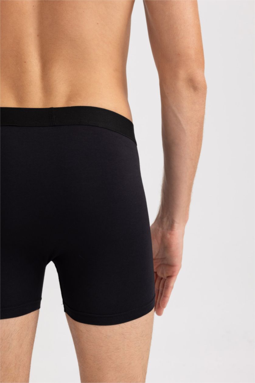Erkek Siyah Uzun Kalıp 2'li Boxer
