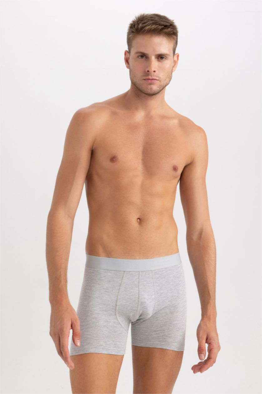 Erkek Siyah Uzun Kalıp 2'li Boxer