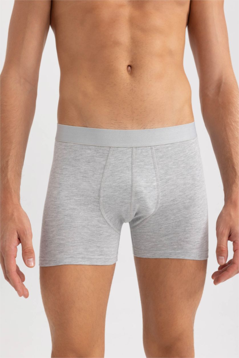 Erkek Siyah Uzun Kalıp 2'li Boxer