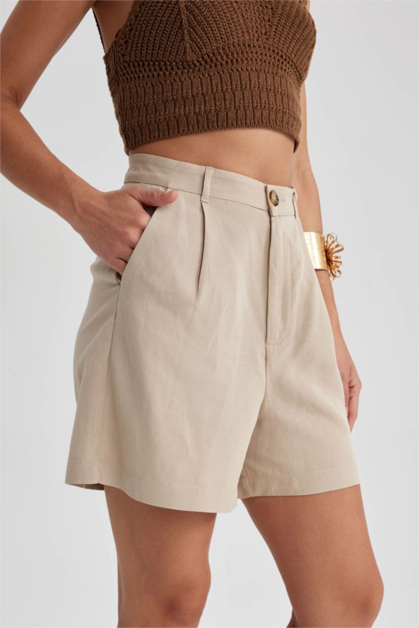 WOMAN Beige Linen Blended