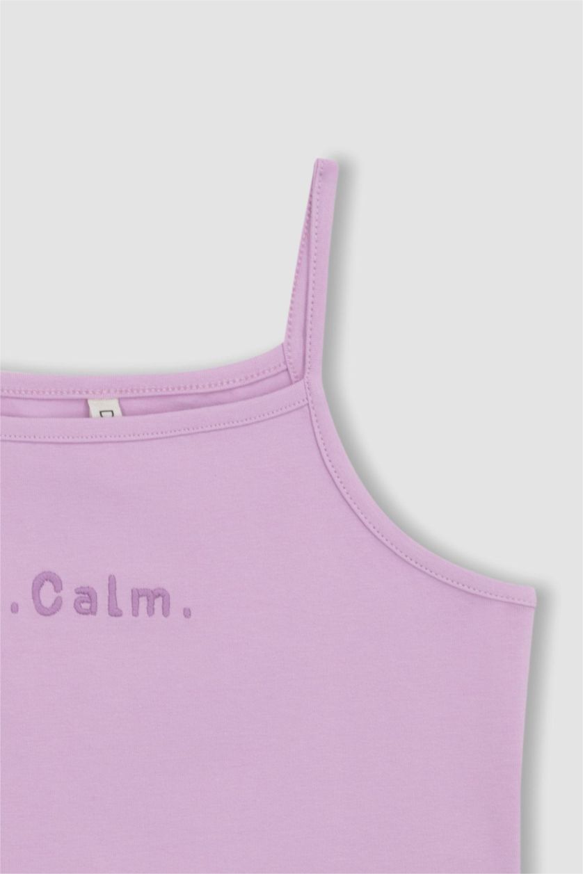 بنات أرجواني فانيلة كروب بدون أكمام بياقة مستديرة