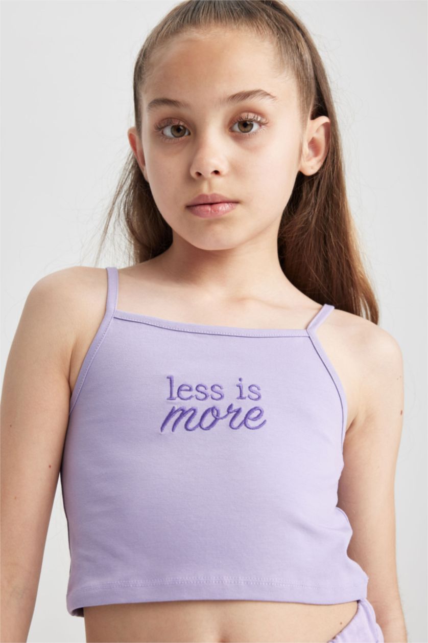 GIRLS & TEENS Lilac Girl Halter Collar Crop Top