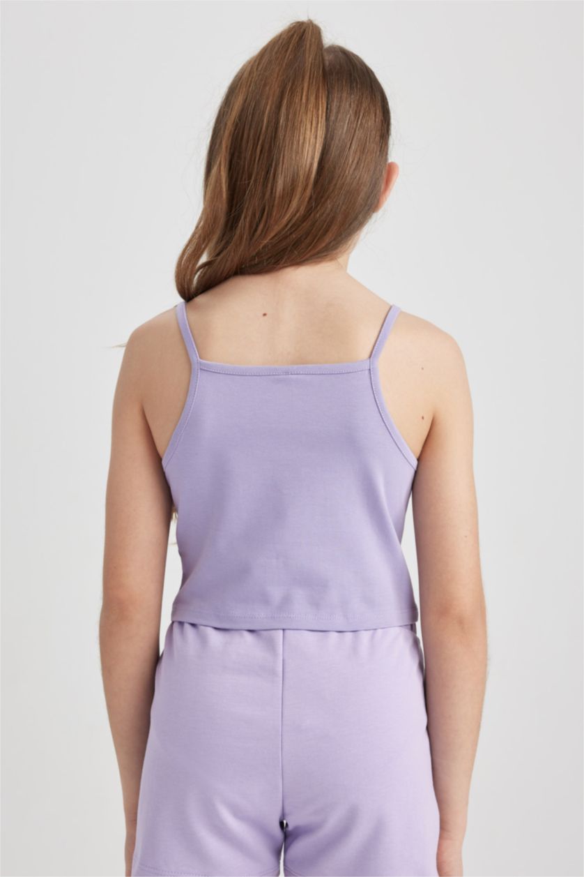 GIRLS & TEENS Lilac Girl Halter Collar Crop Top