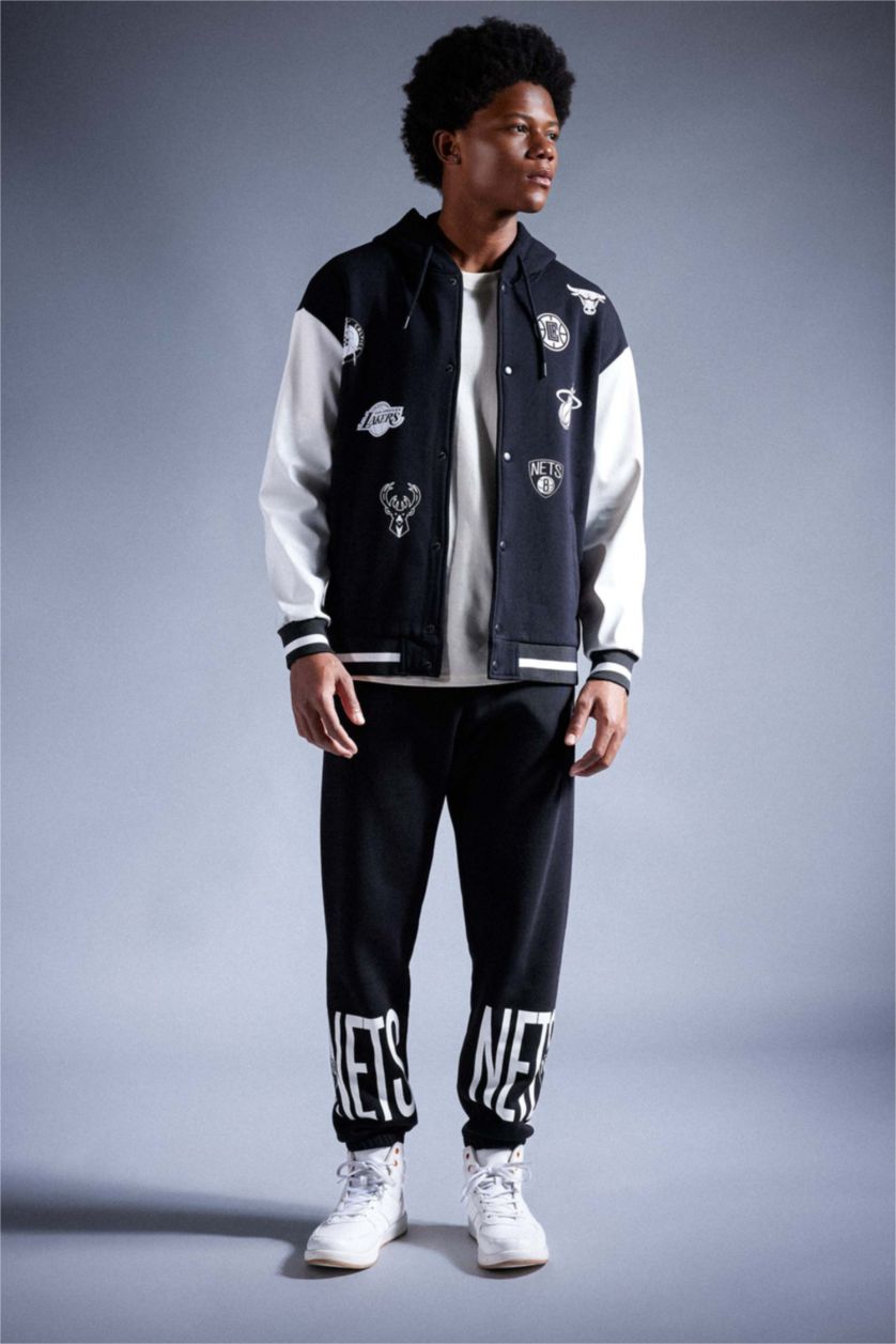 HOMME Noir Jogging Tissu Sweat Épais Brooklyn Nets